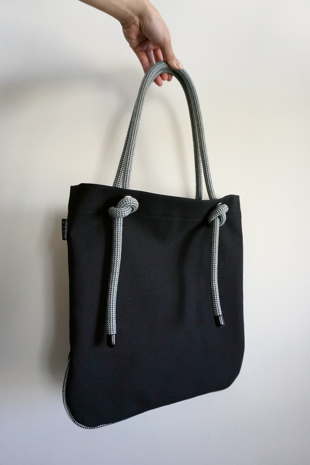 Ayva Tote - Black, Various Rope Colours