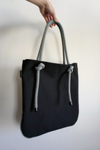 Ayva Tote - Black, Various Rope Colours