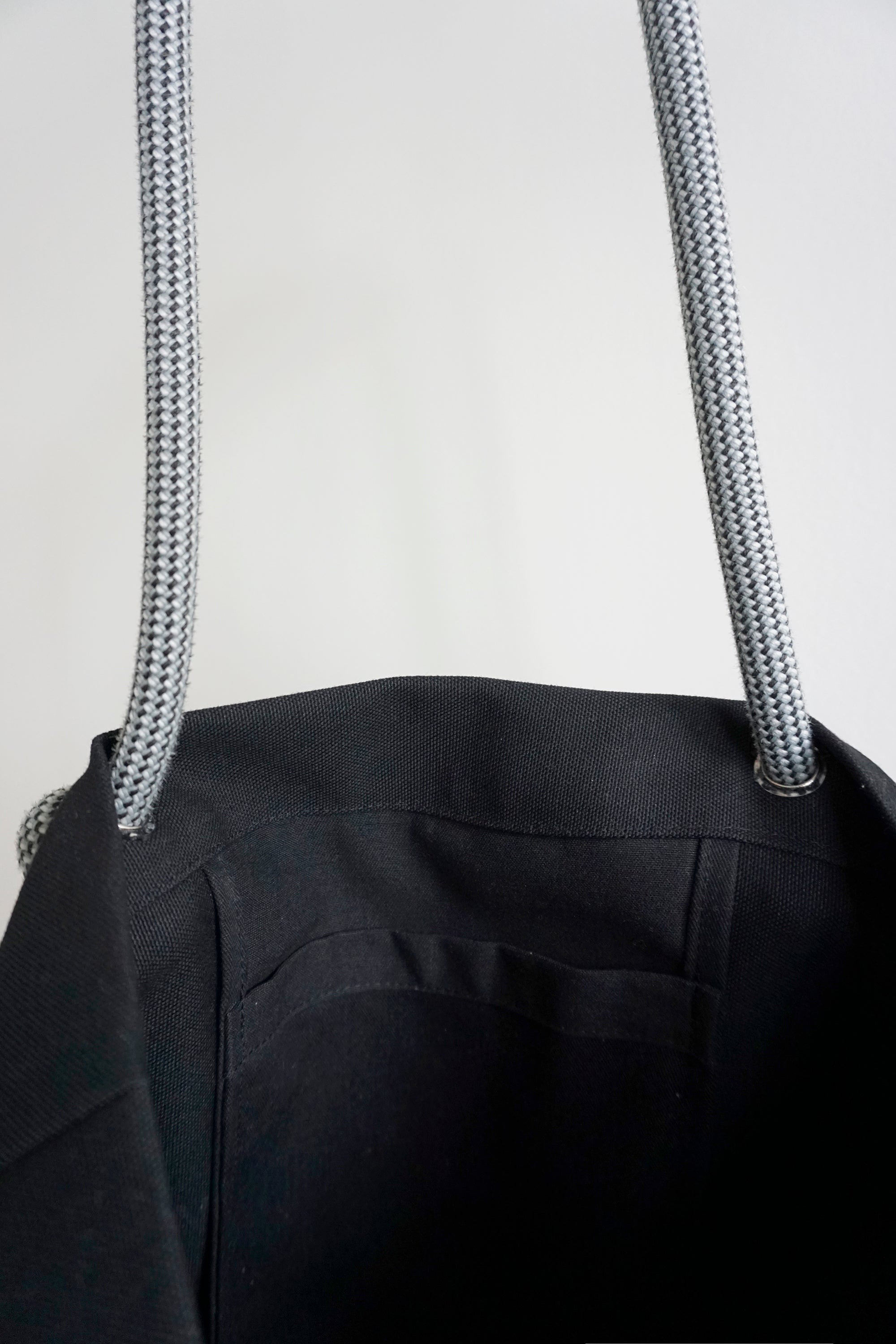 Ayva Tote - Black, Various Rope Colours