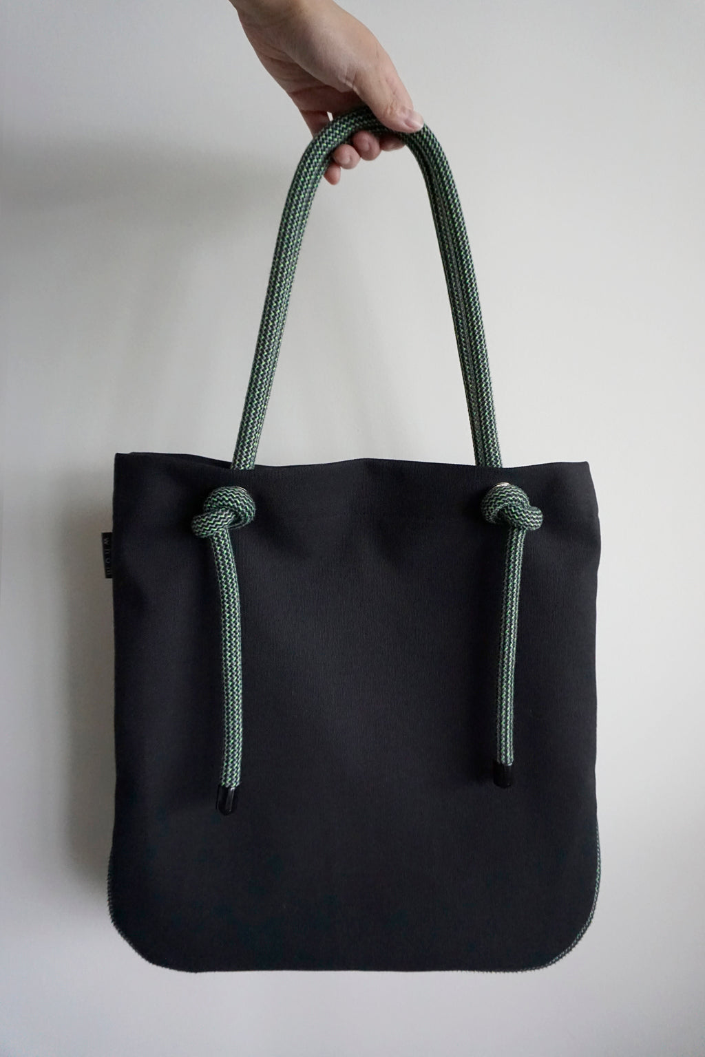 Ayva Tote - Black, Various Rope Colours