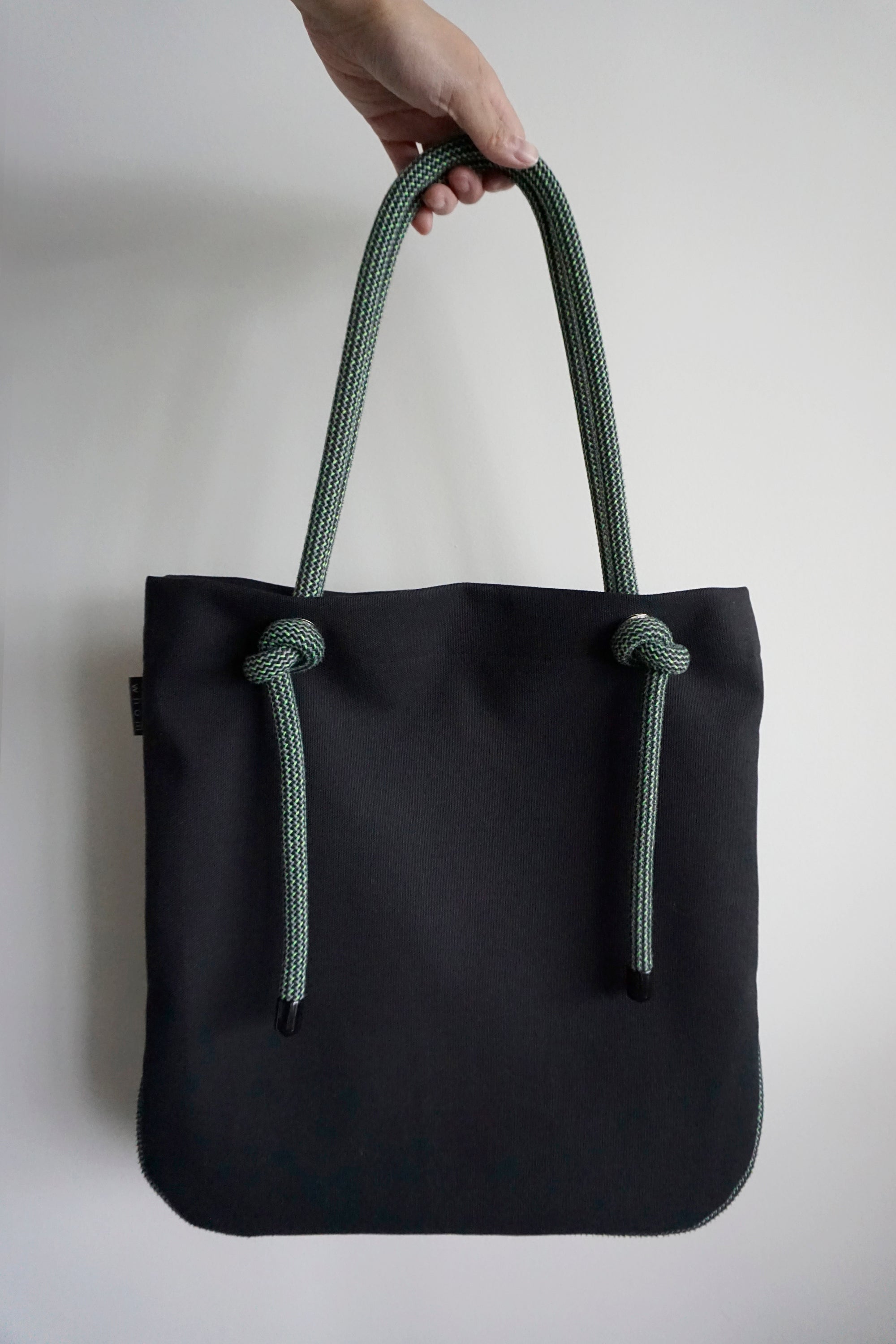 Ayva Tote - Black, Various Rope Colours