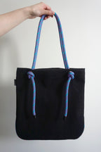Ayva Tote - Black, Various Rope Colours