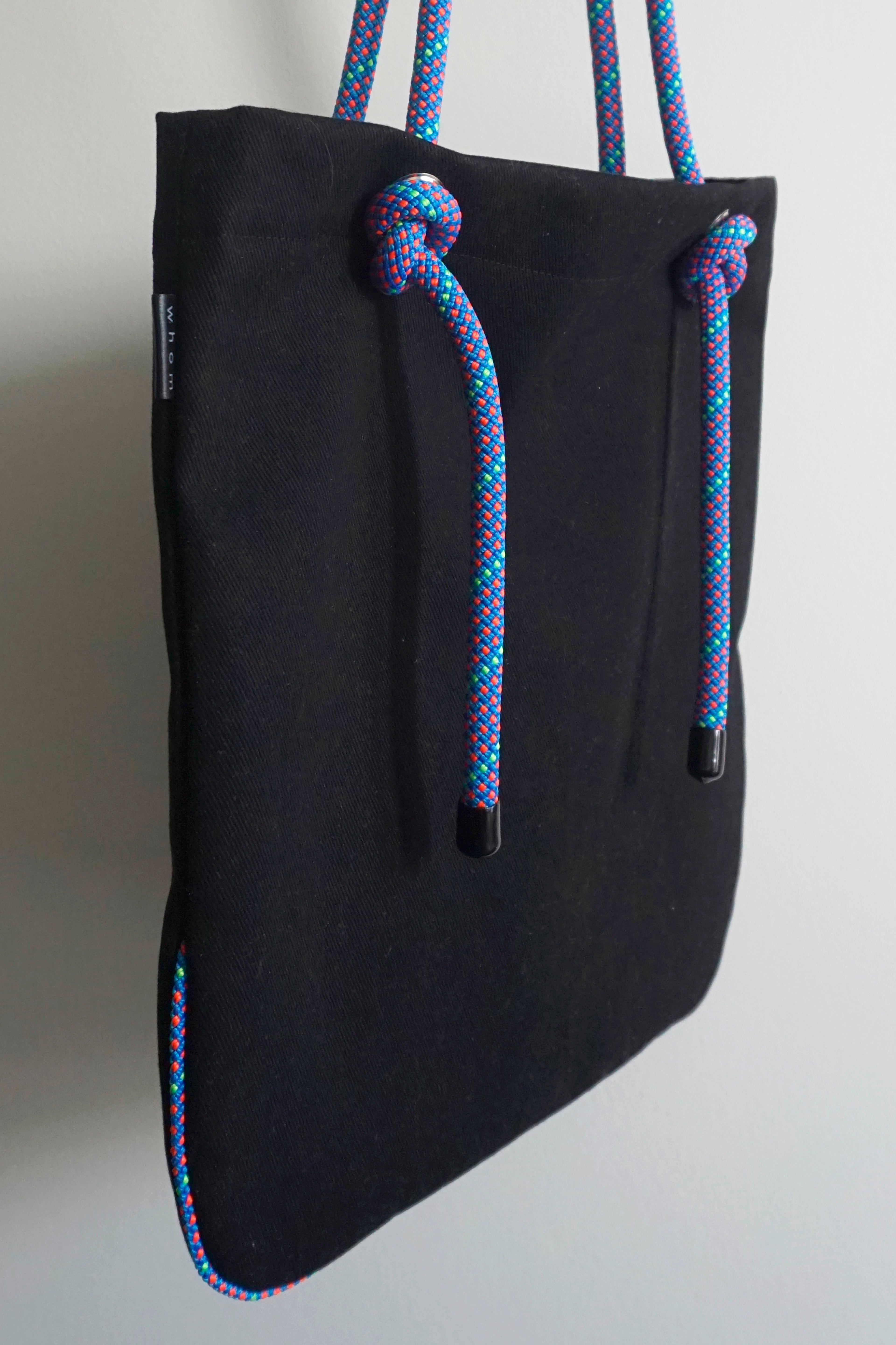 Ayva Tote - Black, Various Rope Colours