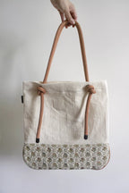 Ayva Tote - Patchwork Cream Floral