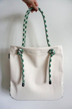 Ayva Tote - Cream Green