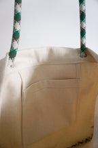 Ayva Tote - Cream Green