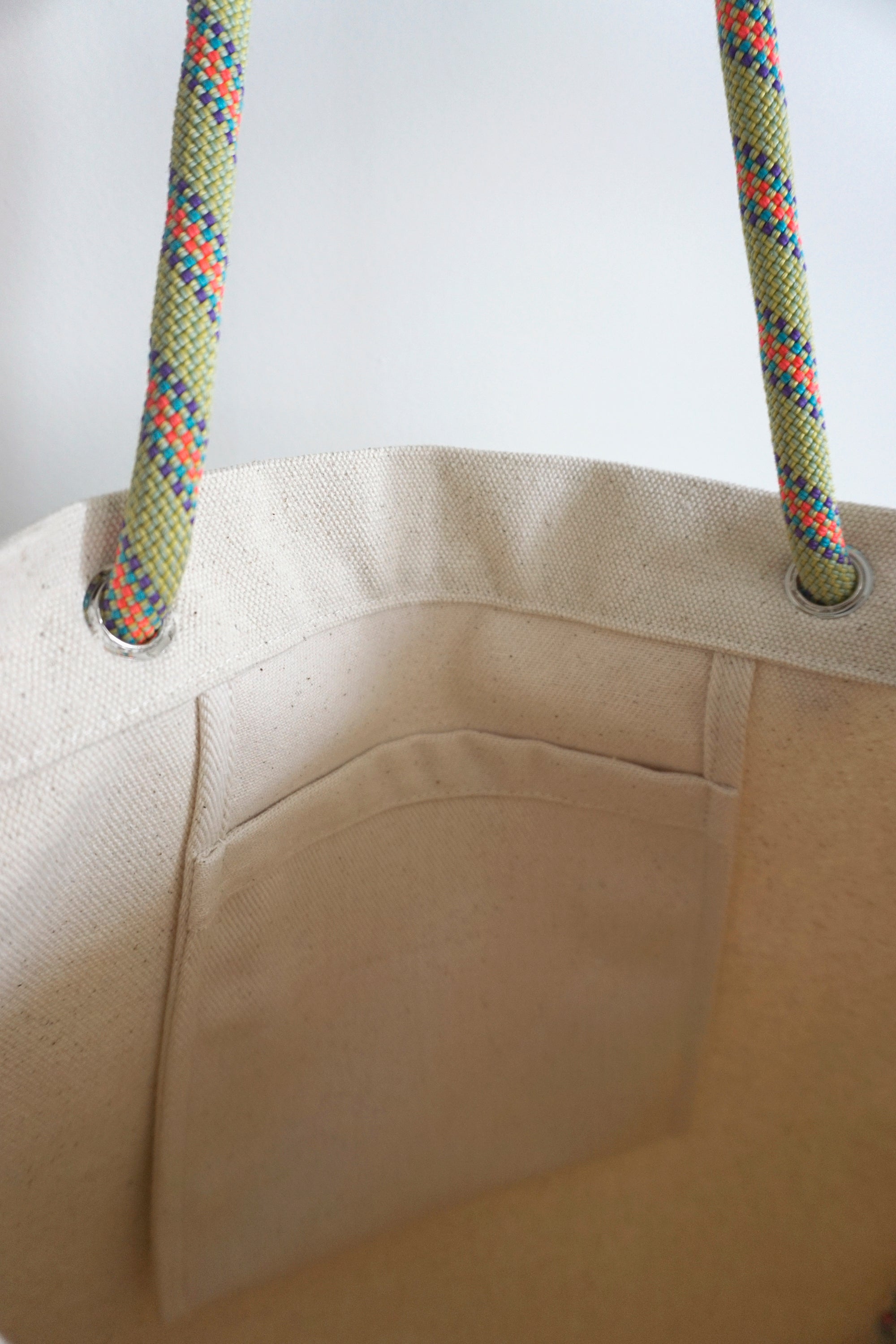 Ayva Tote - Cream, Various Rope Colours