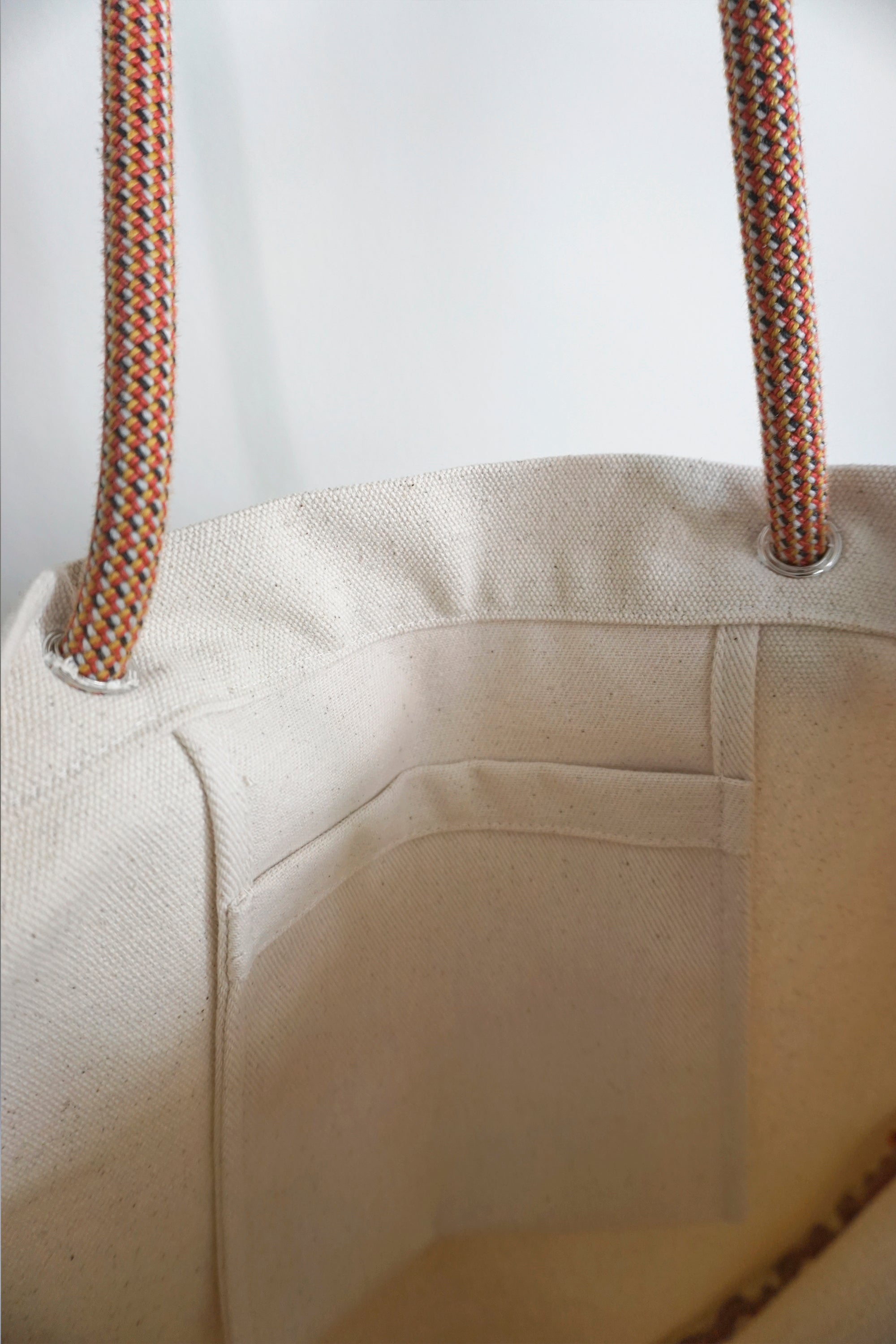 Ayva Tote - Cream, Various Rope Colours